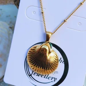 SEA SHELLS OF GOLD  - WATERPROOF 18K GOLD SHELL NECKLACE